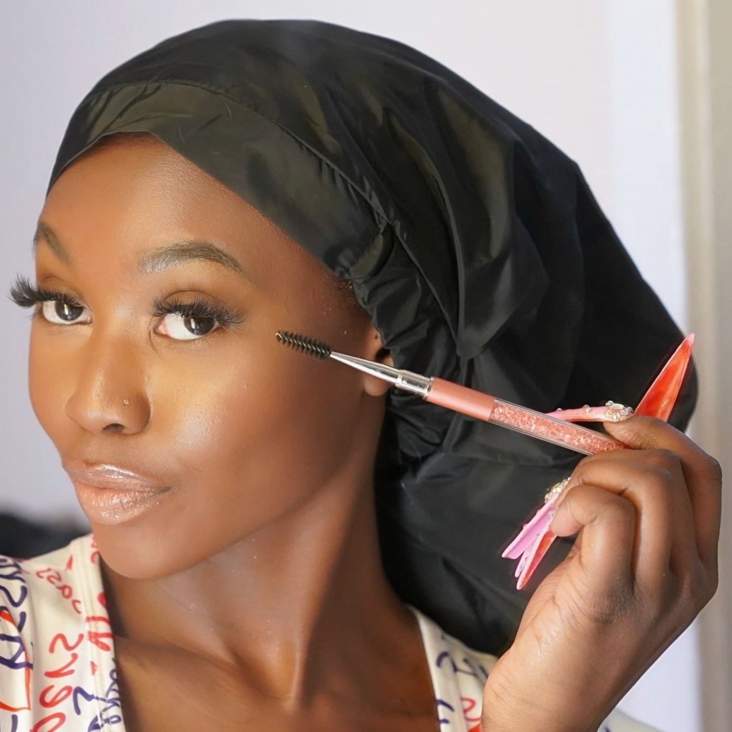 TTAT Shower Cap Jumbo Size Unisex  - Black