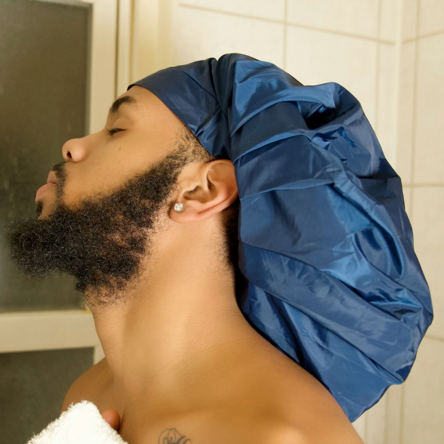TTAT Shower Cap Jumbo Size Unisex  - Blue