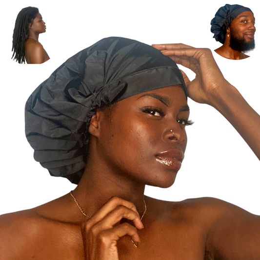 TTAT Shower Cap Extra Large Unisex  - Black