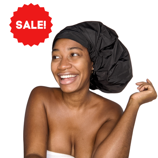 TTAT Shower Cap Jumbo Size Unisex  - Black