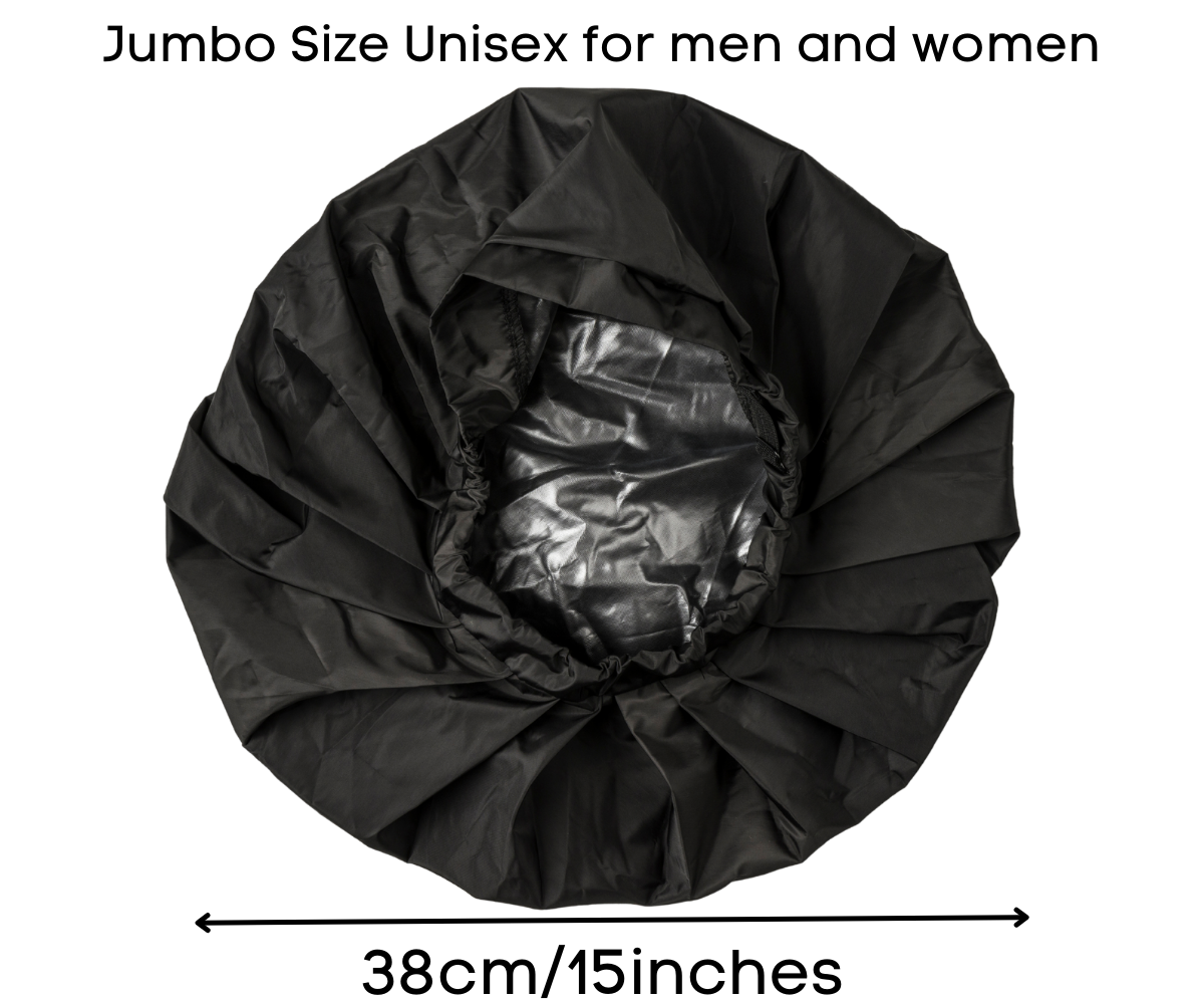 TTAT Shower Cap Jumbo Size Unisex  - Black
