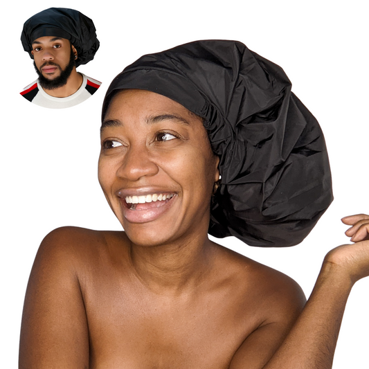 TTAT Shower Cap Jumbo Size Unisex  - Black