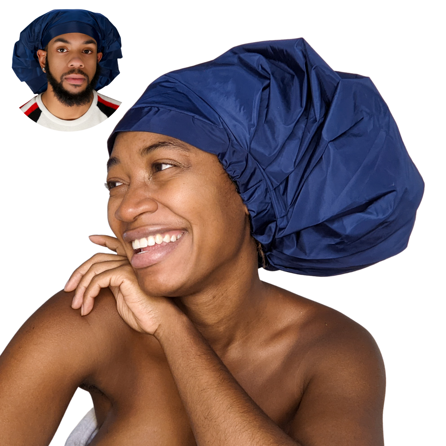 Black woman shower outlet cap