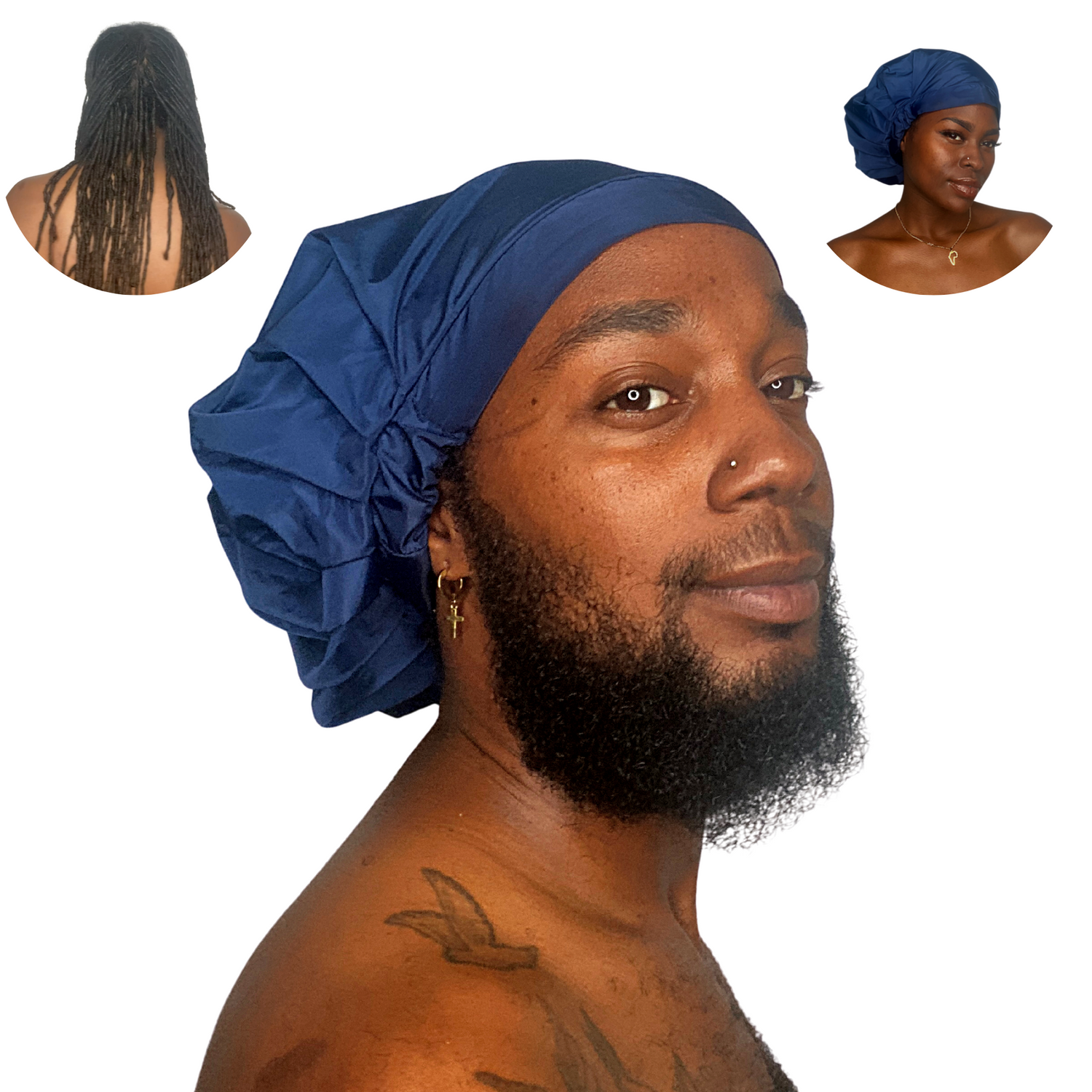 TTAT Shower Cap Extra Large Unisex Blue